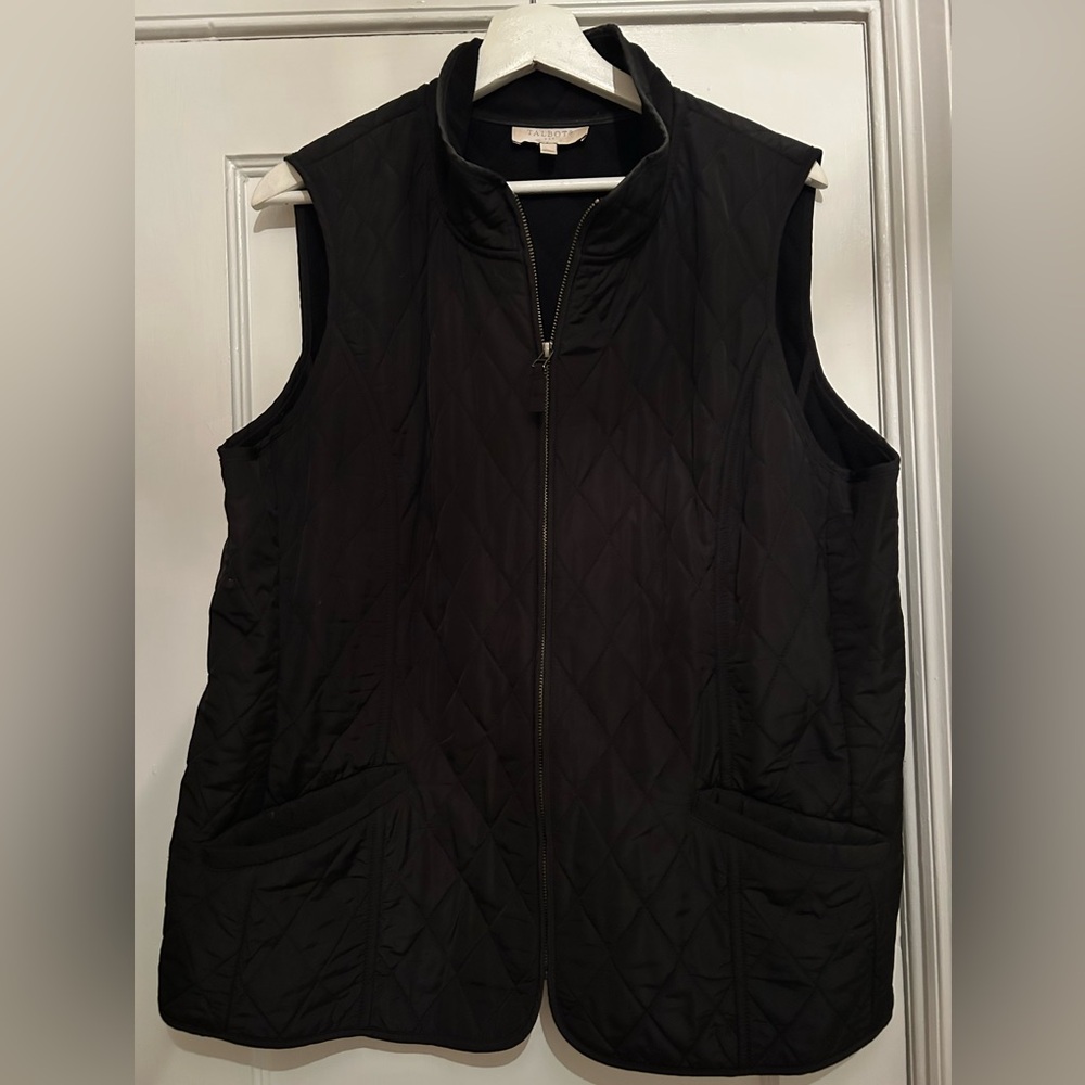Talbots Black Quilted Women's Vest